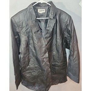 Vtg Bagatelle Vintage leather Skirt Suite with Decorative Trim Sz‎ 24